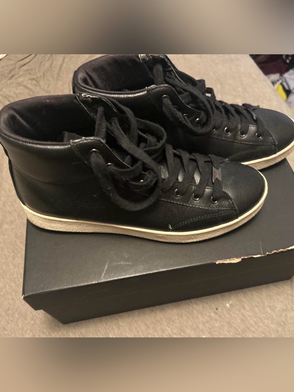 Coach High Top Leather sneakers Sz 8.5 and -Preowned